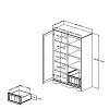 10429 Gray Maple Changing Table with Drawers - Savannah -2