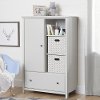 10469 Soft Gray Armoire with Drawer - Cotton Candy -1