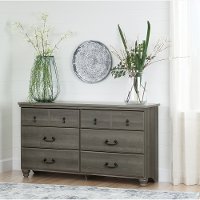 10239 Gray Maple 6 Drawer Dresser - Noble