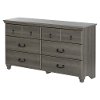 10239 Gray Maple 6 Drawer Dresser - Noble -2