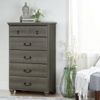 10240 Maple Gray 5 Drawer Chest - Noble