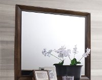 Contemporary Cappuccino Brown Mirror - Sussex