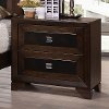 Clearance Contemporary Cappuccino Brown Nightstand - Sussex