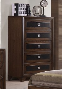 Contemporary Cappuccino Brown Chest of Drawers - Sussex