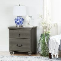 10241 Gray Maple 2-Drawer Night Stand - Noble