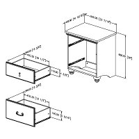 10241 Gray Maple 2-Drawer Night Stand - Noble -5