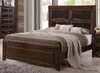 Contemporary Cappuccino Brown King Size Bed - Sussex