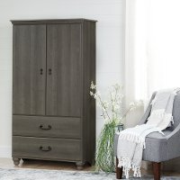 10243 Gray Maple Armoire with Drawers - Noble