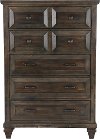 Classic Traditional Walnut Brown Chest of Drawers - Sevilla
