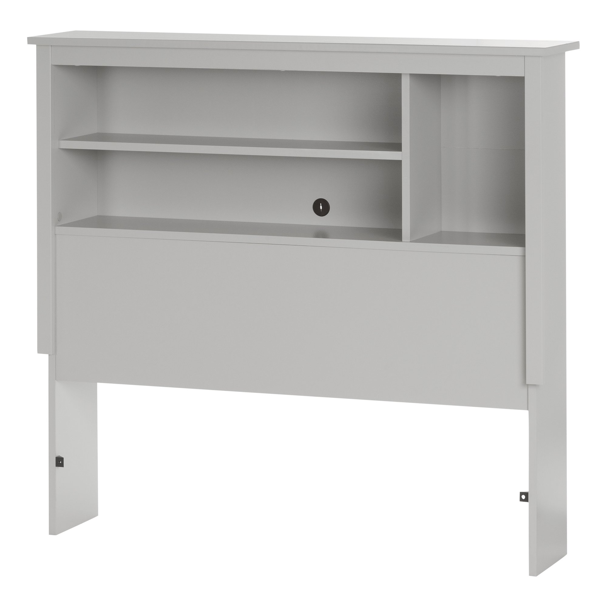 10235 Soft Gray Twin Bookcase Headboard (39 Inch) - Vito -6