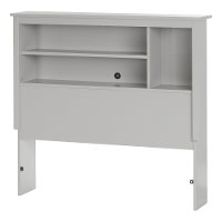 10235 Soft Gray Twin Bookcase Headboard (39 Inch) - Vito -6