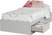10236 Soft Gray Twin Mates Bed (39 Inch) with 3 Drawers - Vito -3