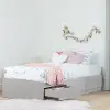 10236 Vito Soft Gray Twin Mates Bed (39 Inch) with 3 Drawers - South Shore