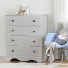 10229 Soft Gray 4 Drawer Chest - Angel