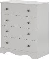 10229 Soft Gray 4 Drawer Chest - Angel -2