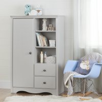 10230 Soft Gray Armoire with Drawers - Angel