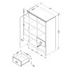 10230 Soft Gray Armoire with Drawers - Angel -5