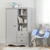 10230 Soft Gray Armoire with Drawers - Angel