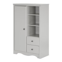 10230 Soft Gray Armoire with Drawers - Angel -2