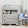 10231 Soft Gray Changing Table with Drawers - Angel