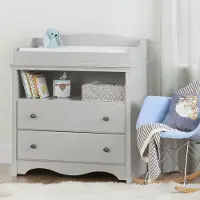 10231 Soft Gray Changing Table with Drawers - Angel