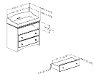 10231 Soft Gray Changing Table with Drawers - Angel-5