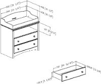 10231 Soft Gray Changing Table with Drawers - Angel-5