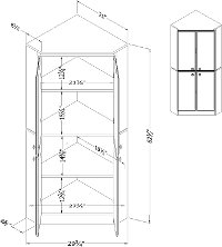 10382 White 4-Door Corner Armoire - Morgan -4