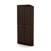 10384 Chocolate 4-Door Corner Armoire - Morgan -1