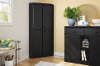 10386 Black 4-Door Corner Armoire - Morgan
