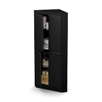 10386 Black 4-Door Corner Armoire - Morgan -3
