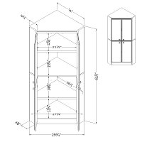 10386 Black 4-Door Corner Armoire - Morgan -4