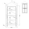 10388 Cherry 4-Door Corner Armoire - Morgan -5
