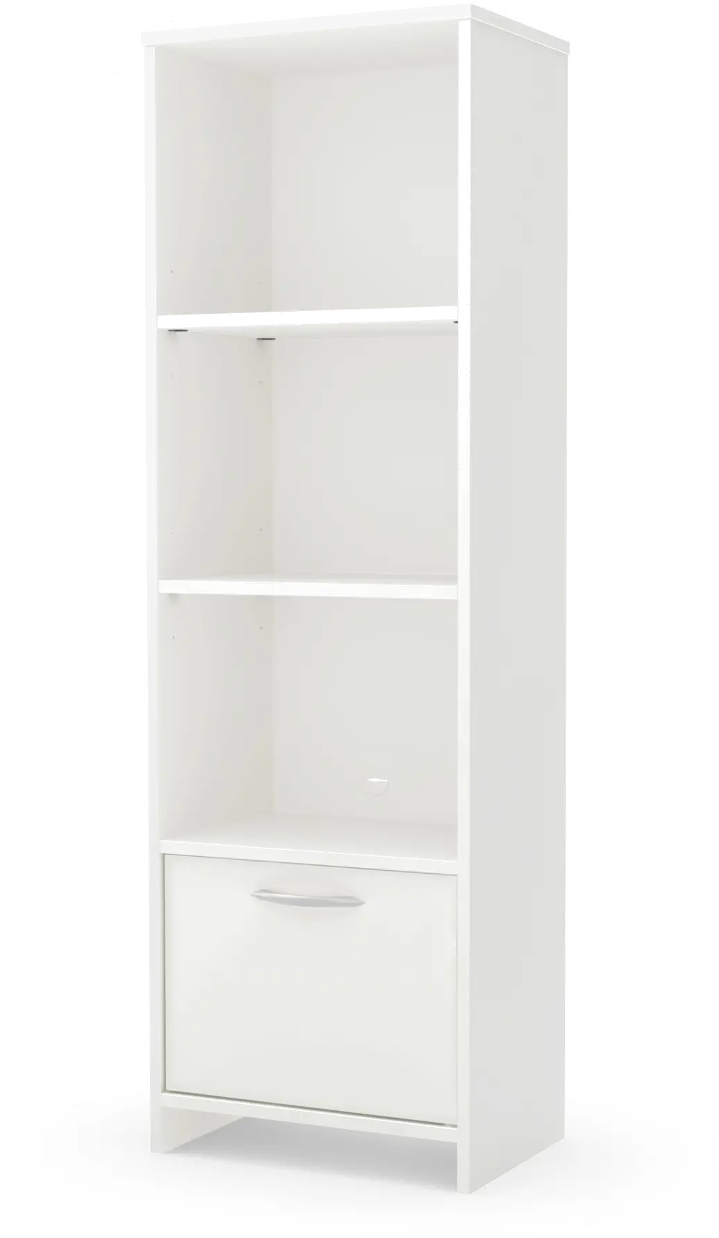 10249 Step One White 3 Shelf Bookcase with Door-3