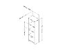 10249 White 3 Shelf Bookcase with Door - Step One -4