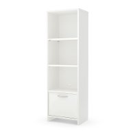 10249 White 3 Shelf Bookcase with Door - Step One -3