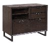 Hickory Brown 3 Drawer Combination File Cabinet - Harper Point