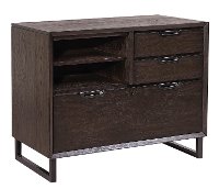 Hickory Brown Combination File Cabinet - Harper Point
