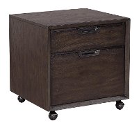 Hickory Brown File Cabinet on Wheels - Harper Point