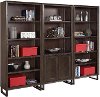 Hickory Brown Bookcase with Doors - Harper Point-2
