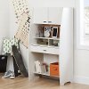 10196 White Desk with Hutch and Storage - Reevo -1
