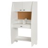10196 White Desk with Hutch and Storage - Reevo -2