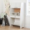 10196 White Desk with Hutch and Storage - Reevo -3