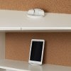 10196 White Desk with Hutch and Storage - Reevo -5
