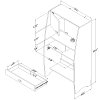 10196 White Desk with Hutch and Storage - Reevo -6