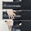 10197 Black Desk with Hutch and Storage - Reevo -6