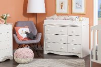 10208 White Dresser & Changing Table - Angel
