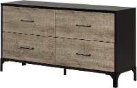 10496 Weathered Oak 4-Drawer Double Dresser - Valet -2