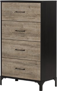 10497 Industrial Weathered Oak Chest of Drawers - Valet-2