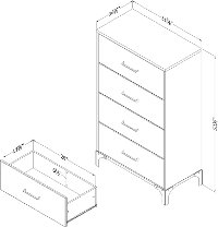 10497 Industrial Weathered Oak Chest of Drawers - Valet-6